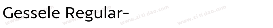 Gessele Regular字体转换
